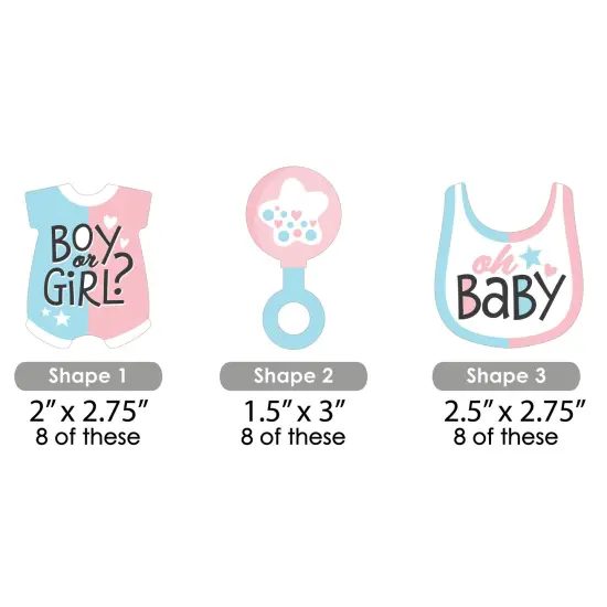 Big Dot of Happiness Baby Gender Reveal - Paper Straw Decor - Team Boy or Girl Party Striped Decorative Straws - Set of 24 {3}