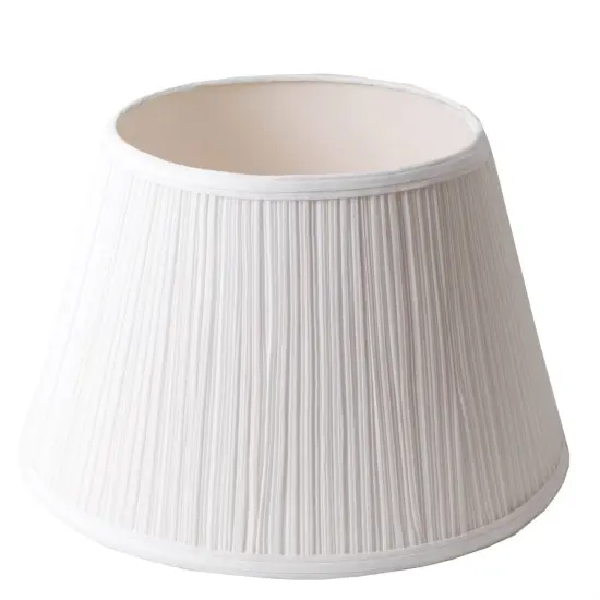 Aladdin 14" White Cloth Pleated Lamp Shade #N110W {1}
