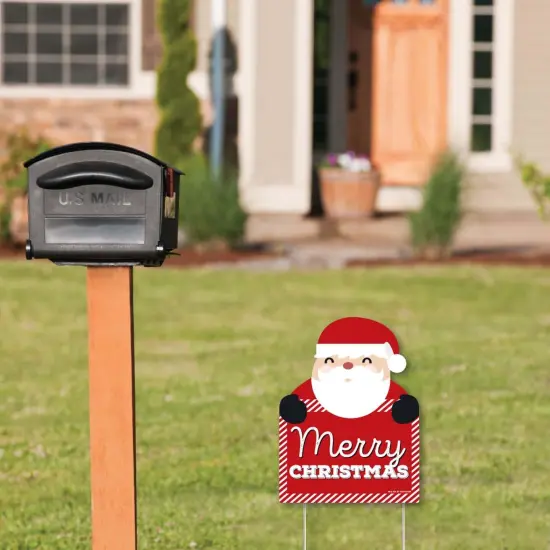 Big Dot of Happiness Jolly Santa Claus Merry Christmas - Outdoor Lawn Sign - Christmas Party Yard Sign - 1 Piece {3}