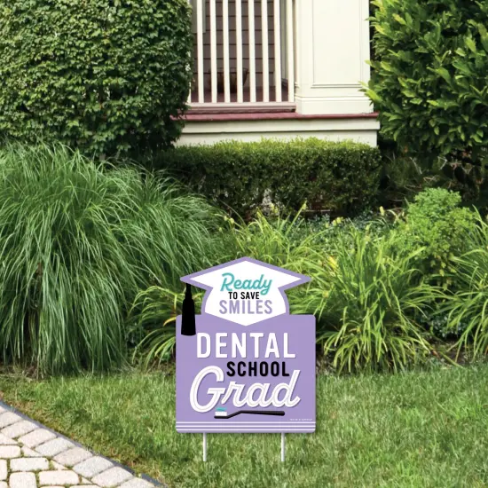 Big Dot of Happiness Dental School Grad - Outdoor Lawn Sign - Dentistry and Hygienist Graduation Party Yard Sign - 1 Piece {1}