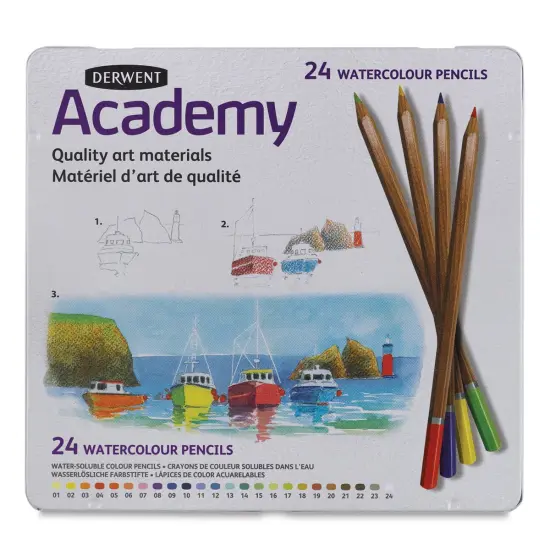 Derwent Academy Watercolor Pencils - Set of 24 {1}