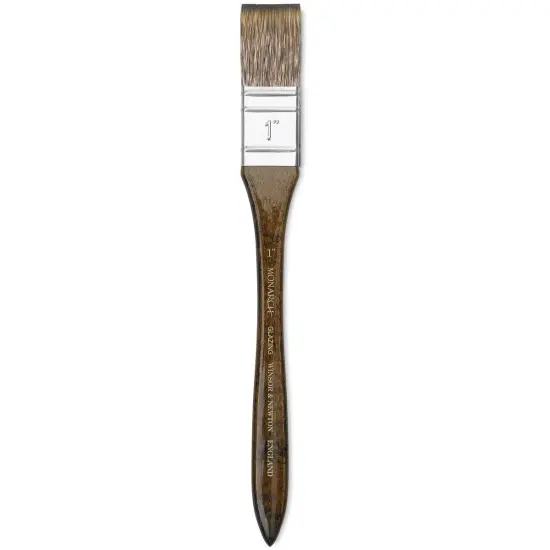 Winsor & Newton Monarch Mongoose Brush - Glazing, Short Handle, 1" {1}