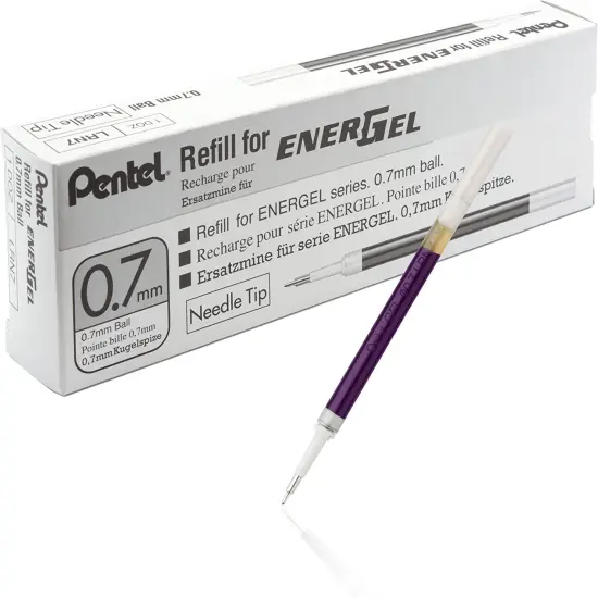 Refill Ink - For EnerGel Gel Pen 0.7mm Needle Tip, Medium, Violet Ink (LRN7-V) {2}