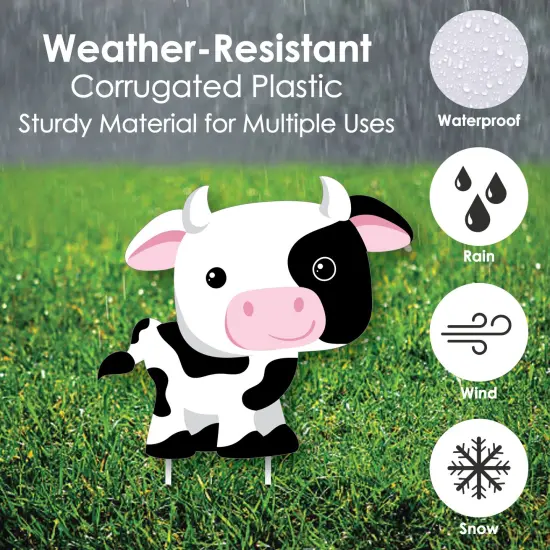 Big Dot of Happiness Farm Animals - Yard Sign & Outdoor Lawn Decorations - Barnyard Baby Shower or Birthday Party Yard Signs - Set of 8 {4}