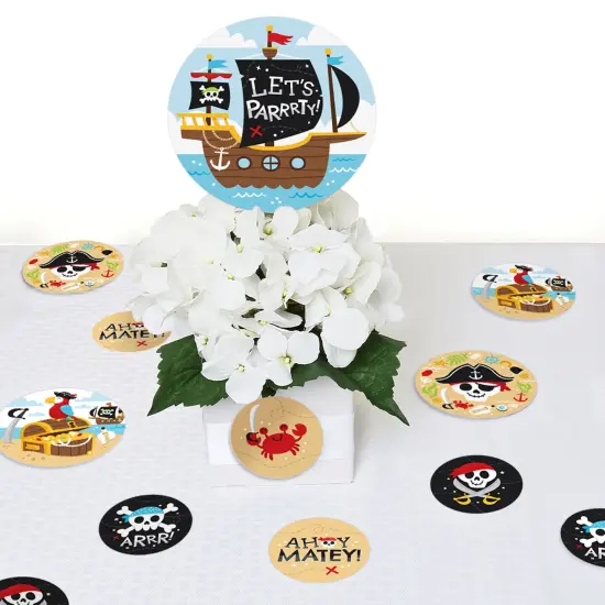 Big Dot of Happiness Pirate Ship Adventures - Skull Birthday Party Giant Circle Confetti - Party Decorations - Large Confetti 27 Count {7}