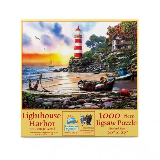 Sunsout Lighthouse Harbor 1000 pc Jigsaw Puzzle 42925 {4}
