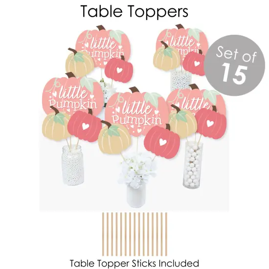 Big Dot of Happiness Girl Little Pumpkin - Fall Birthday Party or Baby Shower Supplies - Banner Decoration Kit - Fundle Bundle {7}