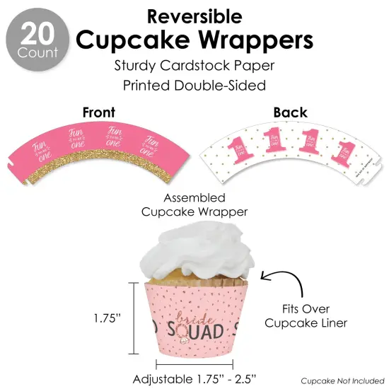 Big Dot of Happiness 1st Birthday Girl - Fun to be One - First Birthday Party Favors and Cupcake Kit - Fabulous Favor Party Pack - 100 Pieces {6}