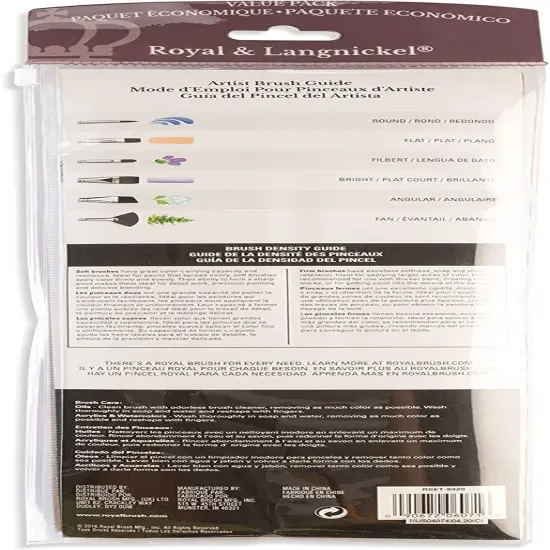 Royal&Langnickel(R) White Taklon LongHandle Value Brush Pack-Firm, 12/Pkg {3}
