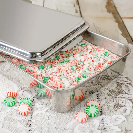 Lehman's Heavy-Duty Stainless Steel Cake Pan With Snap-On Lid {5}