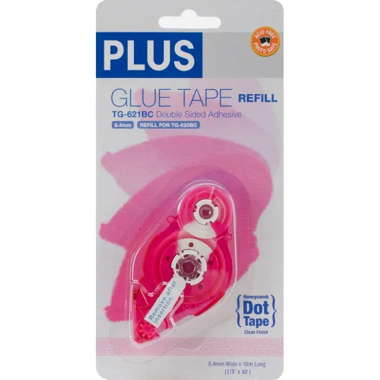 Plus Permanent Honeycomb Glue Tape Refill-.33"X52.5', For Use In 620BC {1}