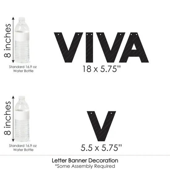 Big Dot of Happiness Viva Mexico - Mexican Independence Day Party Letter Banner Decoration - 36 Banner Cutouts and Viva Mexico Banner Letters {7}