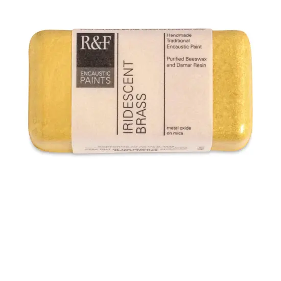 R&F Encaustic Paint Block - Iridescent Brass, 40 ml block {2}