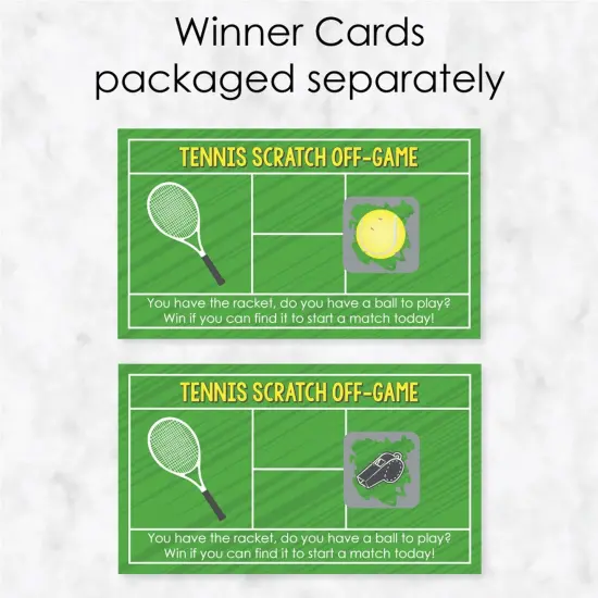 Big Dot of Happiness You Got Served - Tennis - Baby Shower or Tennis Ball Birthday Party Game Scratch Off Cards - 22 Count {4}