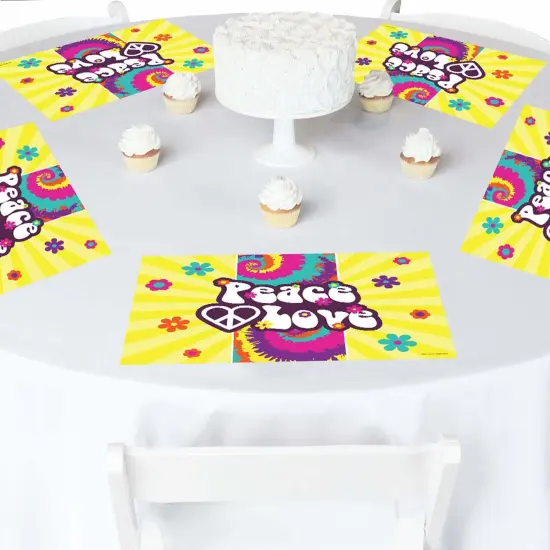 Big Dot of Happiness 60's Hippie - Party Table Decorations - 1960s Groovy Party Placemats - Set of 16 {3}