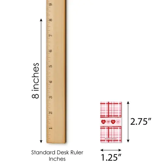 Big Dot of Happiness Conversation Hearts - Mini Candy Bar Wrapper Stickers - Valentine's Day Party Small Favors - 40 Count {6}