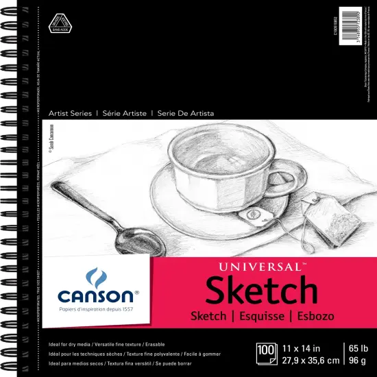 Canson Universal Spiral Sketch Book 11"X14"-100 Sheets {1}