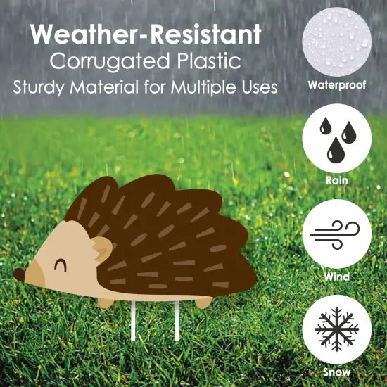 Big Dot of Happiness Forest Hedgehogs - Lawn Decorations - Outdoor Woodland Birthday Party or Baby Shower Yard Decorations - 10 Piece {6}