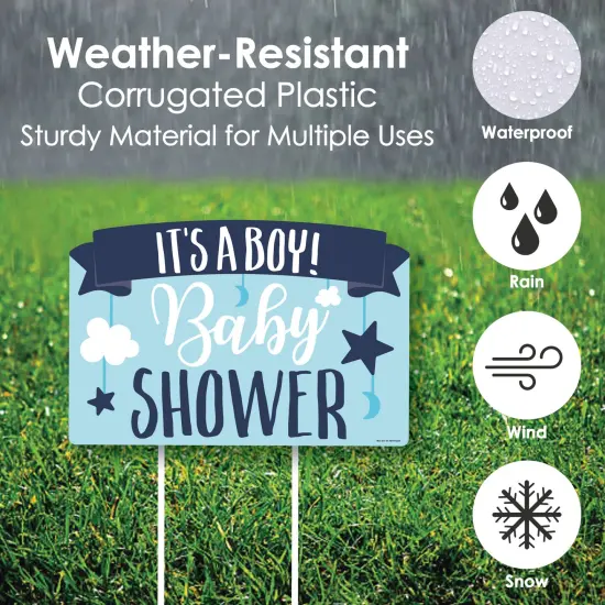 Big Dot of Happiness It's a Boy - Blue Baby Shower Yard Sign Lawn Decorations - Party Yardy Sign {6}