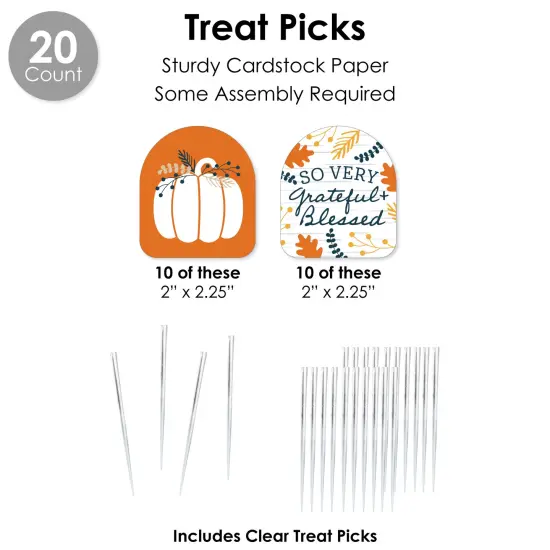 Big Dot of Happiness Happy Thanksgiving - Fall Harvest Party Favors and Cupcake Kit - Fabulous Favor Party Pack - 100 Pieces {7}