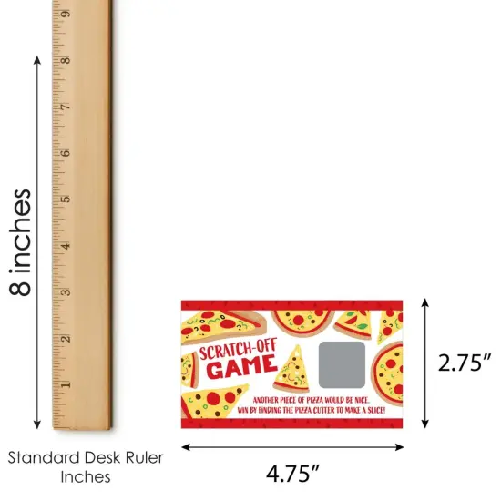 Big Dot of Happiness Pizza Party Time - Baby Shower or Birthday Party Game Scratch Off Cards - 22 Count {7}