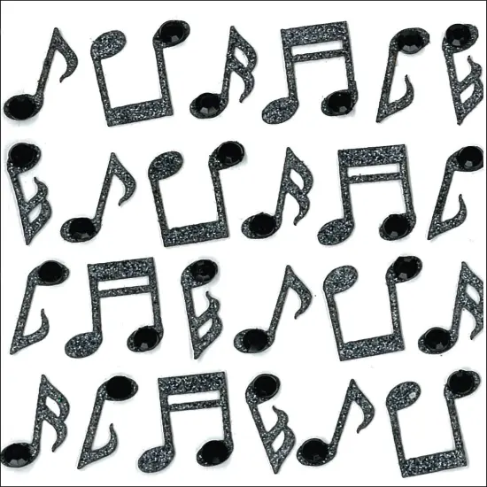 Jolee's Boutique Cabochon Dimensional Repeat Stickers - Music Notes, 24pcs {1}