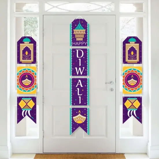 Big Dot of Happiness Happy Diwali - Hanging Vertical Paper Door Banners - Festival of Lights Party Wall Decoration Kit - Indoor Door Decor {1}