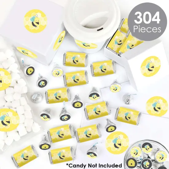 Big Dot of Happiness Honey Bee - Baby Shower or Birthday Party Candy Favor Sticker Kit - 304 Pieces {3}
