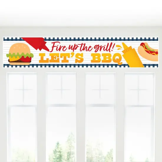 Big Dot of Happiness Fire Up the Grill - Summer BBQ Picnic Party Decorations Party Banner {6}