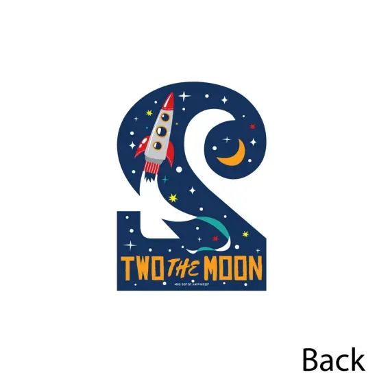 Big Dot of Happiness 2nd Birthday Two The Moon - Two Shaped Decorations DIY Outer Space Second Birthday Party Essentials - Set of 20 {4}