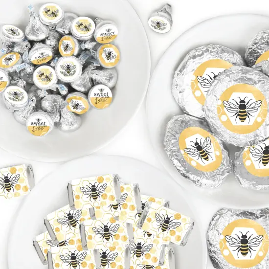 Big Dot of Happiness Little Bumblebee - Bee Baby Shower or Birthday Party Candy Favor Sticker Kit - 304 Pieces {1}