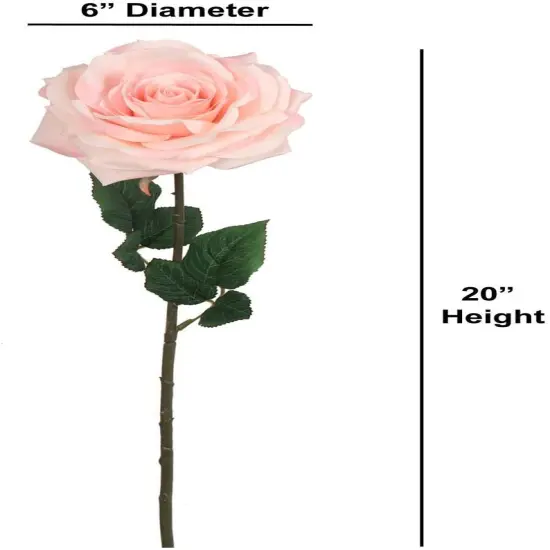 Delicate Light Pink Silk Rose Artificial Flowers - Stunning for Weddings, Home Decor and DIY Crafts {5}