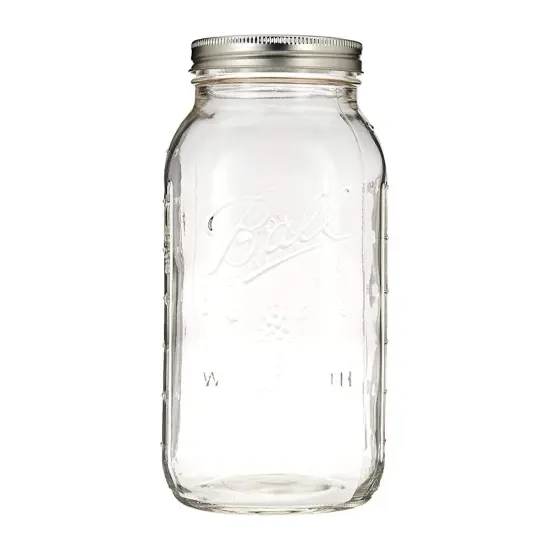 Ball Wide Mouth Half-Gallon Clear Glass Canning Jars Lids and Bands Pack of 6 {4}