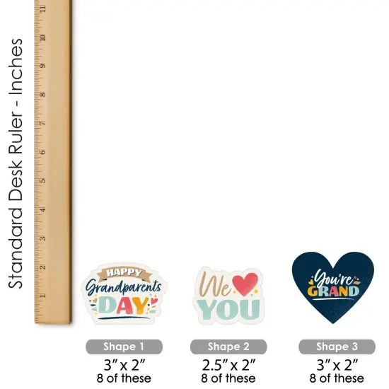 Big Dot of Happiness Happy Grandparents Day - DIY Shaped Grandma & Grandpa Party Cut-Outs - 24 Count {6}