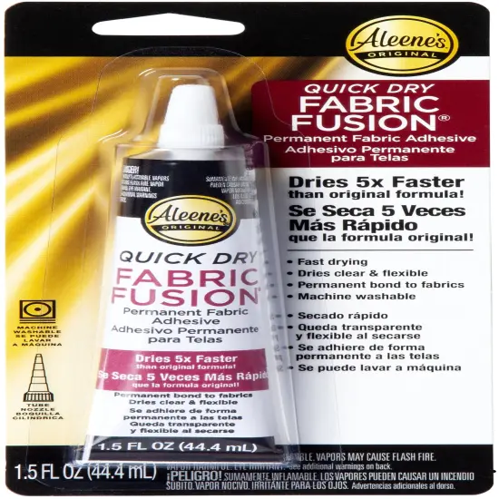Aleene's Fabric Fusion Permanent Quick Dry Adhesive-Clear 1.5oz {1}