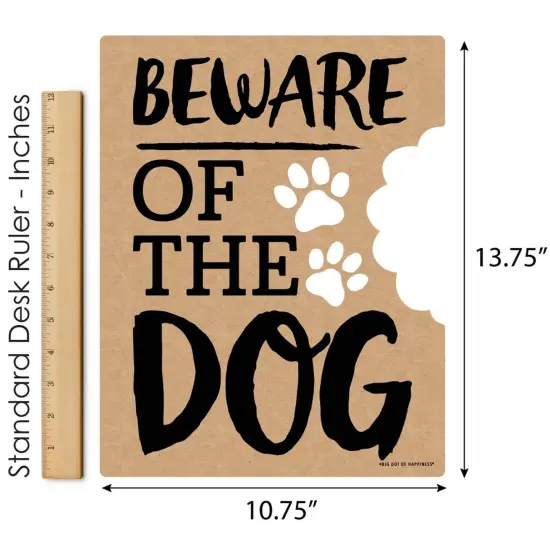 Big Dot of Happiness Beware of Dog - Outdoor Lawn Sign - Dog on Premises Yard Sign - 1 Piece {6}