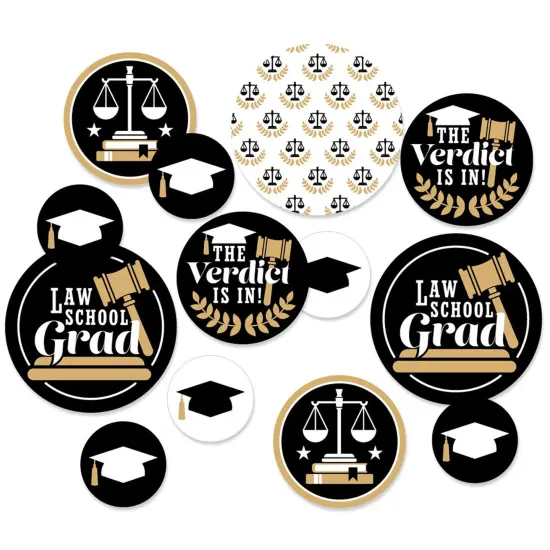 Big Dot of Happiness Law School Grad - Future Lawyer Graduation Party Giant Circle Confetti - Party Decorations - Large Confetti 27 Count {1}