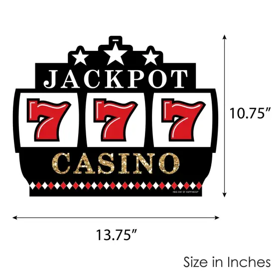 Big Dot of Happiness Las Vegas - Hanging Porch Casino Party Outdoor Decorations - Front Door Decor - 1 Piece Sign {7}