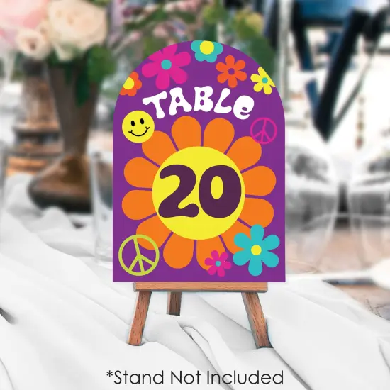 Big Dot of Happiness 60&rsquo;s Hippie - 1960s Groovy Party Double-Sided 5 x 7 inches Cards - Table Numbers - 1-20 {4}