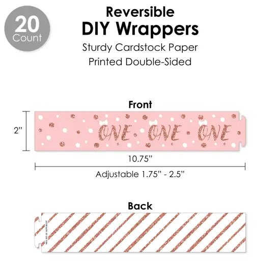 Big Dot of Happiness 1st Birthday Little Miss Onederful - Girl First Birthday Party Favors and Cupcake Kit - Fabulous Favor Party Pack - 100 Pieces {4}