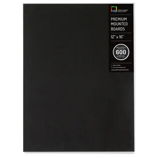 UArt Premium Sanded Pastel Paper Board - 12" x 16", Dark, 600 Grit {1}