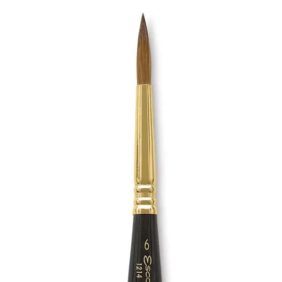 Escoda Reserva Kolinsky-Tajmyr Sable Brush - Pocket Round, Short Handle, Size 6 {2}