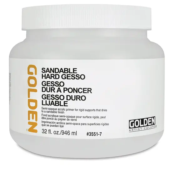 Golden Sandable Hard Gesso - 32 oz jar {2}