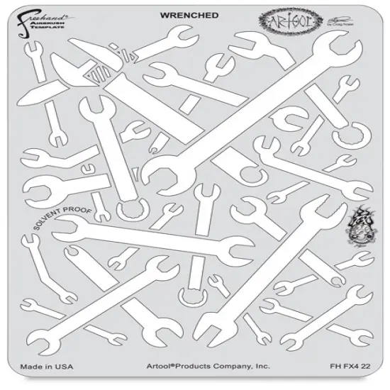 Iwata Artool Freehand Template - Kustom FX 4 Wrenched {1}