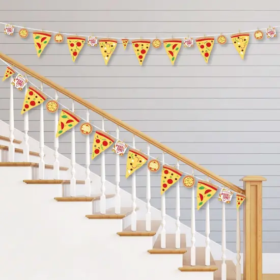 Big Dot of Happiness Pizza Party Time - Baby Shower or Birthday Party DIY Decorations - Clothespin Garland Banner - 44 Pieces {3}