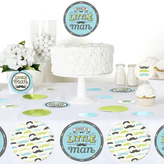 Big Dot of Happiness Dashing Little Man Mustache Party - Baby Shower or Birthday Party Giant Circle Confetti - Party D&eacute;cor - Large Confetti 27 Count {6}