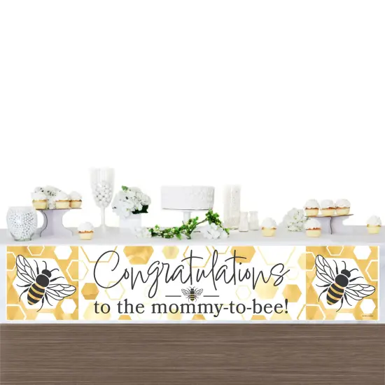 Big Dot of Happiness Little Bumblebee - Bee Baby Shower Decorations Party Banner {4}