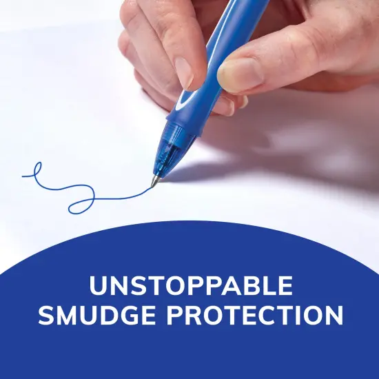 BIC Gel-ocity Quick Dry Blue Gel Pens, Medium Point (0.7mm), 12-Count Pack, Retractable Gel Pens With Comfortable Full Grip {6}