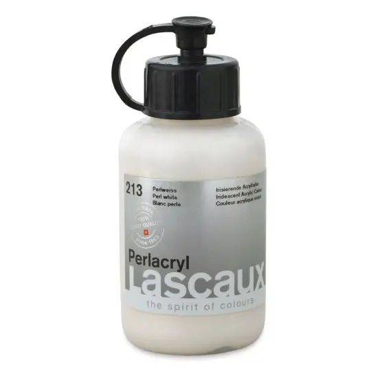 Lascaux Perlacryl Iridescent Acrylics - Pearl White, 85 ml bottle {1}