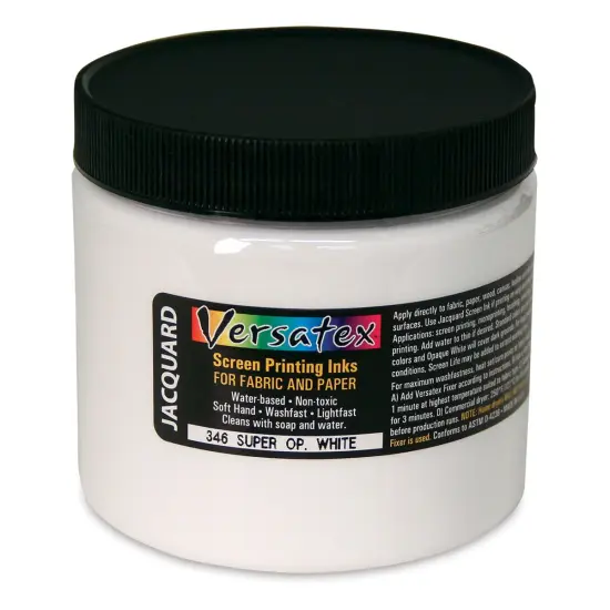 Jacquard Versatex Screen Printing Ink - Super Opaque White, 16 oz jar {1}